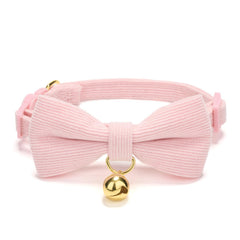 Collier Ewinoom bleu en velours côtelé pour chat, léger et agréable