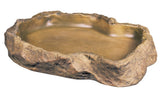 Exo Terra assiette-nourriture roche naturelle, intégration harmonieuse au terrarium.