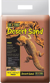 Exo Terra Desert Sand, sac rouge 10 livres, sable naturel pour terrarium désertique.