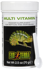 Exo Terra Poudre Multivitamine enrobant des insectes pour nutrition équilibrée.