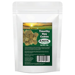 Exotic Nutrition: cubes de foin de Timothy 3 lb, favorisant la digestion et la mastication.