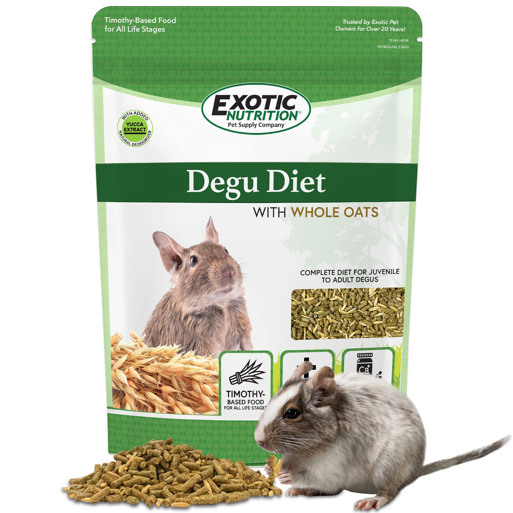 Exotic Nutrition Degu Diet – granulés riches en avoine entière pour degus.