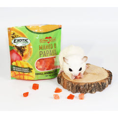 Exotic Nutrition Mangue et Papaye: cubes séchés parfaits pour récompenser les petits animaux.