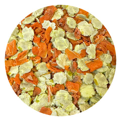Mélange de légumes séchés Exotic Nutrition, pois et carottes, variété nutritive.