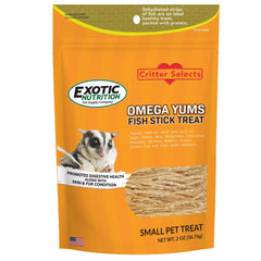 Omega YUMS bâtonnet poisson, friandise nutritive prête à offrir.