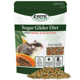 Exotic Nutrition - emballage du régime marsupial volant papaye et eucalyptus, pratique et stockable.
