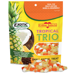 Exotic Nutrition Tropical Trio: emballage visible, présentation pratique pour offrir ce mélange fruité.