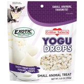 Exotic Nutrition Yogu Drops: boîte aperçue et friandise yaourt naturelle.