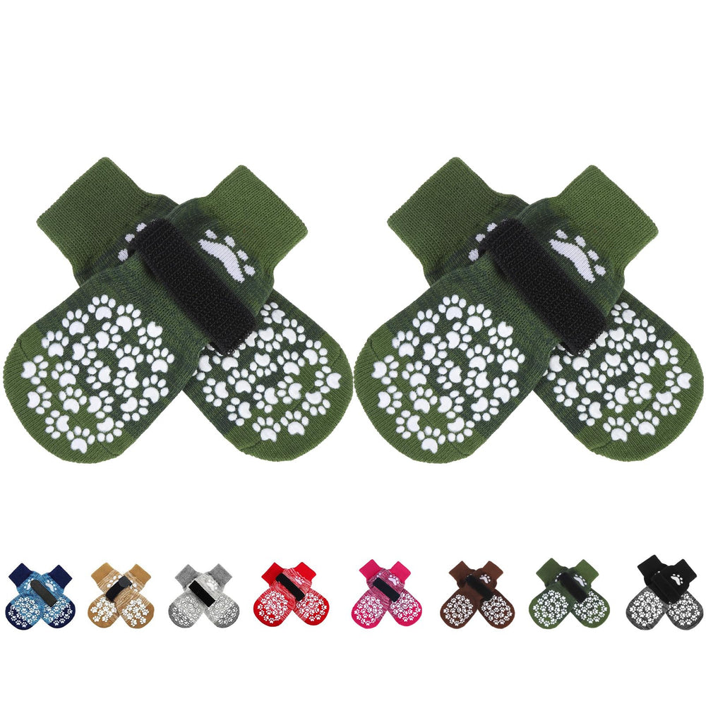 EXPAWLORER chaussettes anti-glisse pour chiens, traction sur sols lisses.