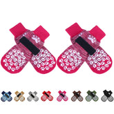 Chaussettes EXPAWLORER anti-glisse pour pattes du chien, traction accrue sur sol lisse.