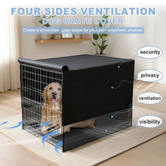 Explore Land housse cage chien 24 pouces – vue latérale avec flux d'air