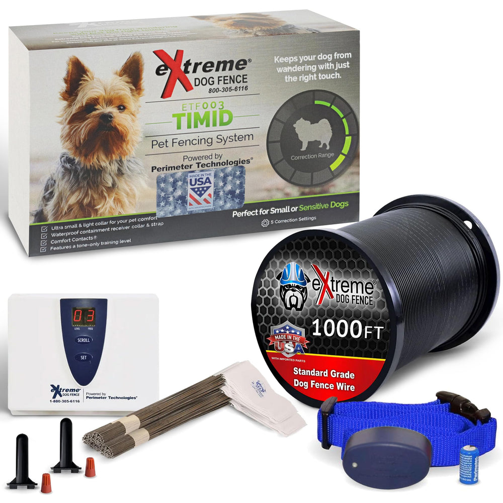 Extreme Timid Dog Fence : collier récepteur léger pour petit chien, sûr et confortable.