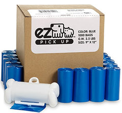 EZ PICK UP sac-poubelle chien bleu 9x12, grande capacité pour gros nettoyages.