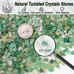EZEELAI Morceaux 5-7 mm d’aventurine verte pour décoration élégante et durable.