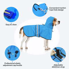 Manteau pluie chien capuche reglable, ajustement précis.