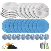 Filtre EZMioo ensemble pour fontaine chat ronde 2L, eau plus claire pour les chats.