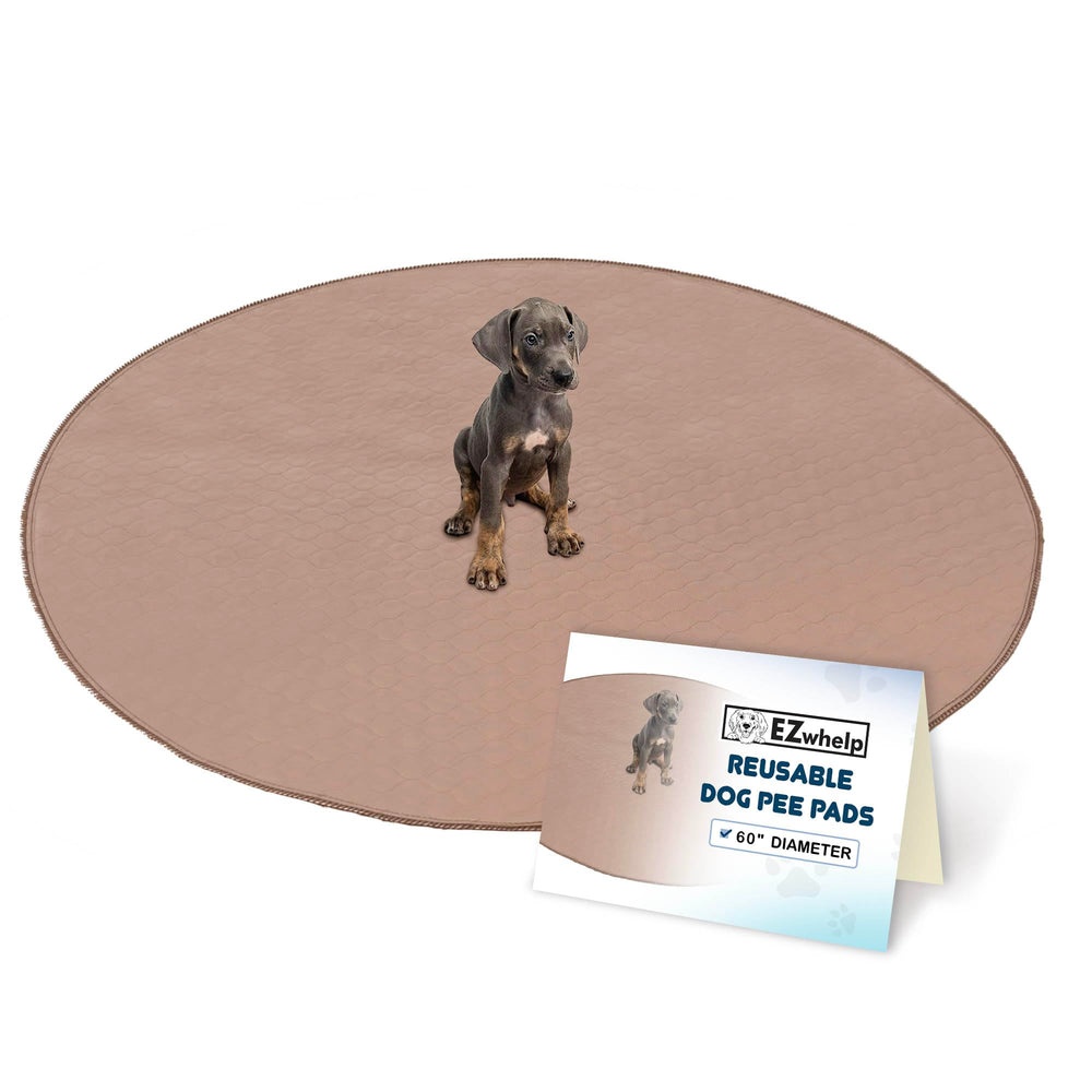 EZwhelp tapis pipi chien rond 60 pouces, confort et propreté réutilisable.