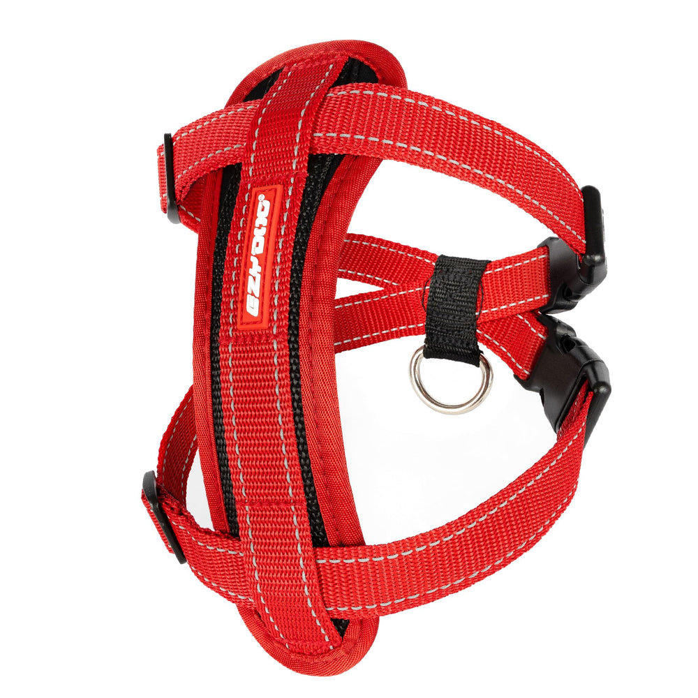 Harnais EzyDog avec panneau poitrine EVA rembourré pour un confort lors des promenades.