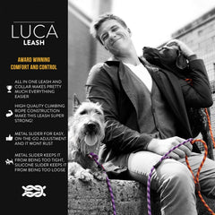 Luca Slip Lead 2-en-1, simplifie le matériel lors des sorties.
