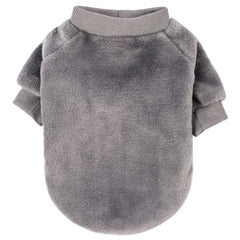 FabriCastle pull petit chien bleu foncé, coupe ajustée et flexible.