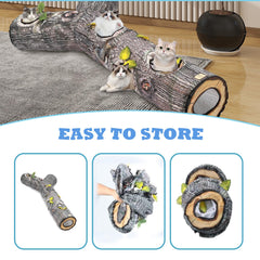 Falukasa tunnel-tronc-arbre-chat-pliable: pliable et facile à ranger après usage.