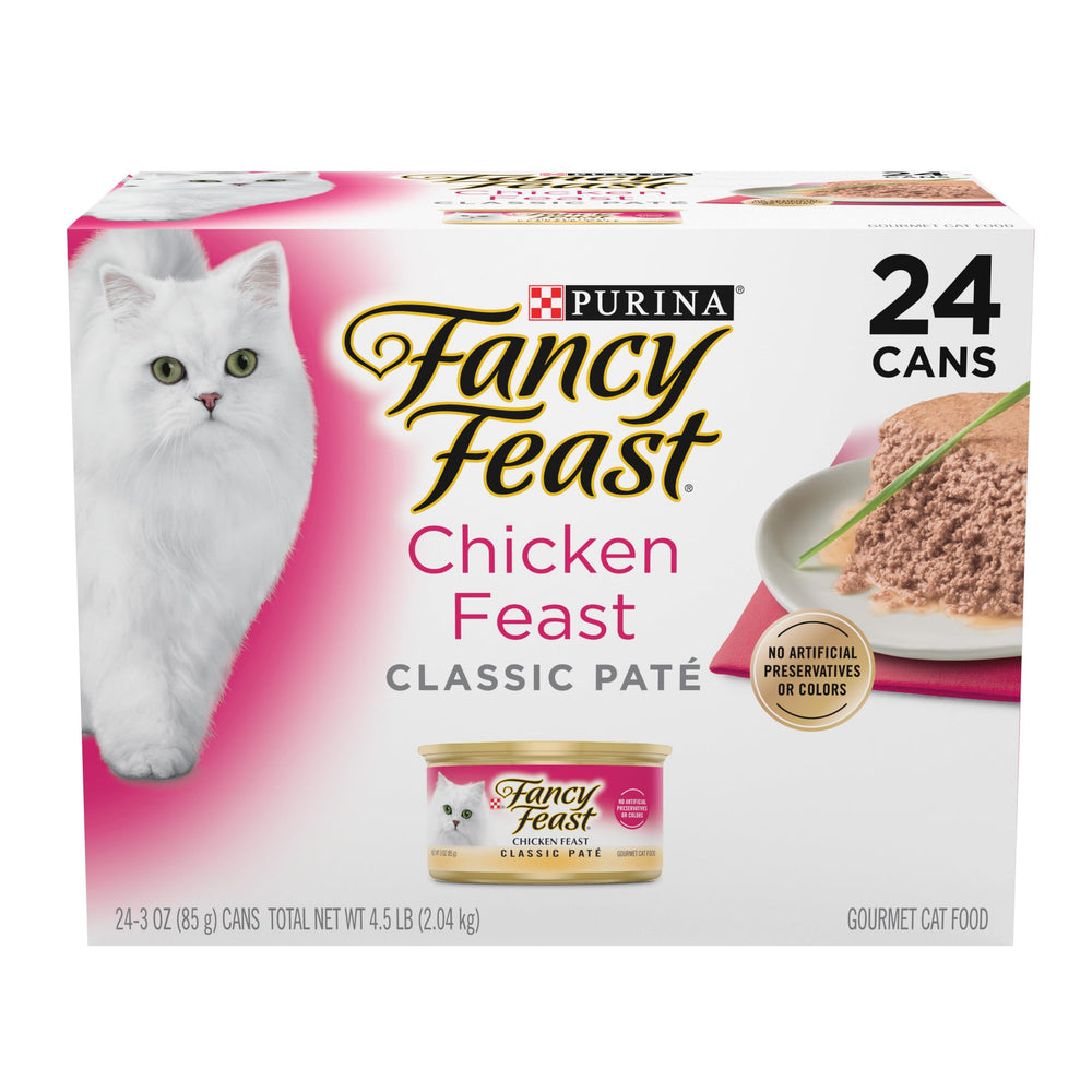 Fancy Feast Festin de Poulet Pâté Classique, texture lisse pour repas quotidiens