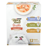 Fancy Feast Bouillons crèmeux poulet et légumes en sachet, idéal pour rehausser le repas du chat.