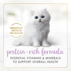 Chaton dégustant Fancy Feast dans un bol : repas humide facile à servir.