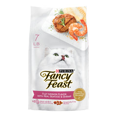 Fancy Feast Filet Mignon avec fruits de mer et crevettes – croquant appétissant pour le quotidien.