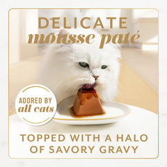 Fancy Feast Gems Mousse Pâté thon, sauce savoureuse, plat pratique pour les repas.