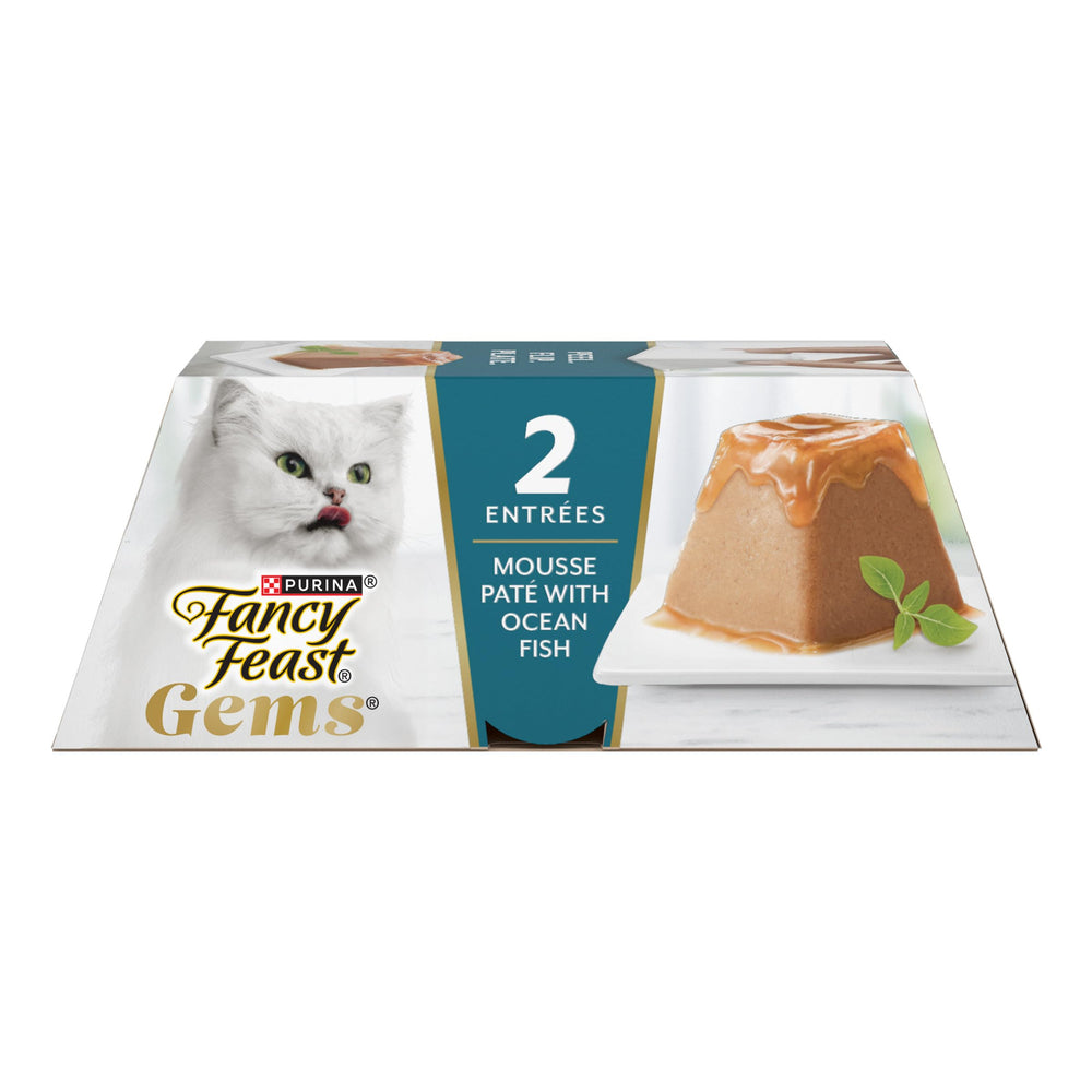 Fancy Feast Gems Pâté Mousse avec sauce nappante pour une dégustation plus savoureuse.
