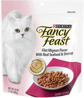 Emballage pratique Fancy Feast Gourmet Gold Filet Mignon pour les repas du chat.
