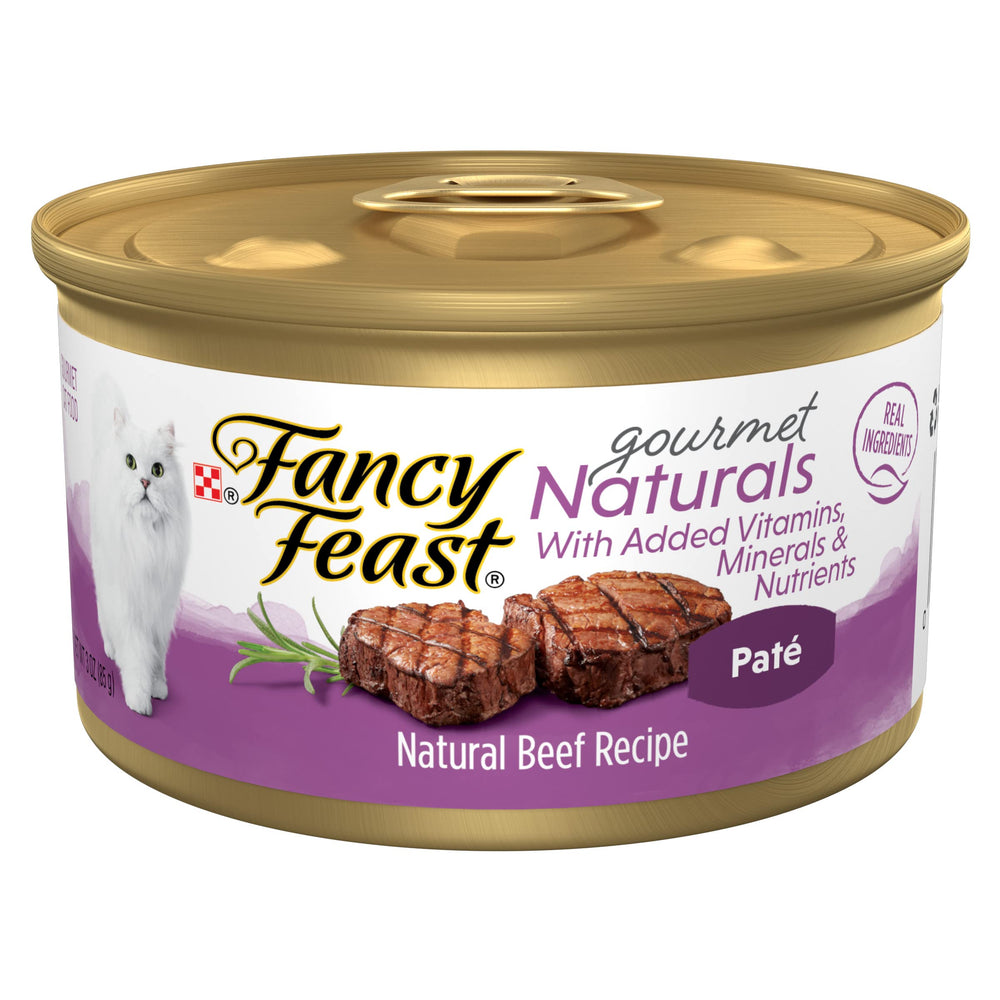 Fancy Feast Gourmet Naturals pâté au boeuf, boîte de 85 g prête à servir