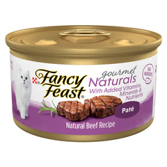 Fancy Feast Gourmet Naturals pâté au boeuf, boîte de 85 g prête à servir