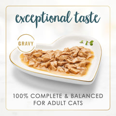 Fancy Feast Gravy Lovers Dinde, arôme appétissant et morceaux tendres.