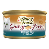 Fancy Feast Gravy Lovers Dinde, boîte 3 oz, sauce savoureuse qui attire les chats.