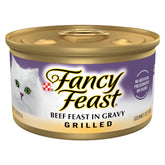Fancy Feast Grillé au bœuf - Jus onctueux en bocaux, repas pratique et savoureux pour chat.