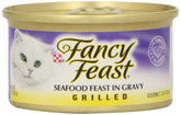 Fancy Feast Grillé Fruits de Mer 3oz boîte ouverte, repas pratique pour chat