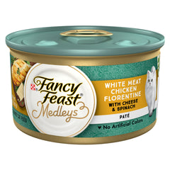 Fancy Feast Medleys poulet blanc pâté — pâte onctueuse et goût savoureux.