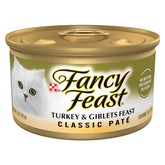 Purina Fancy Feast Pâté Dinde et Abats, texture lisse en boîte de 85 g.