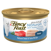 Fancy Feast Pâté Truite et Thon — boîte prête à servir avec goût naturel.