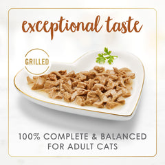 Fancy Feast sauce onctueuse et légère pour un repas appétissant.