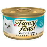 Fancy Feast Seafood Feast Pâté onctueuse, poisson réel, repas facile pour chat.