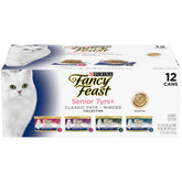 Fancy Feast Senior 7+ poulet pâté, texture veloutée pour le repas quotidien.