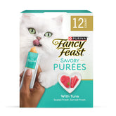 Fancy Feast tube purée naturelle au thon demi-glace pour une dégustation gourmande.