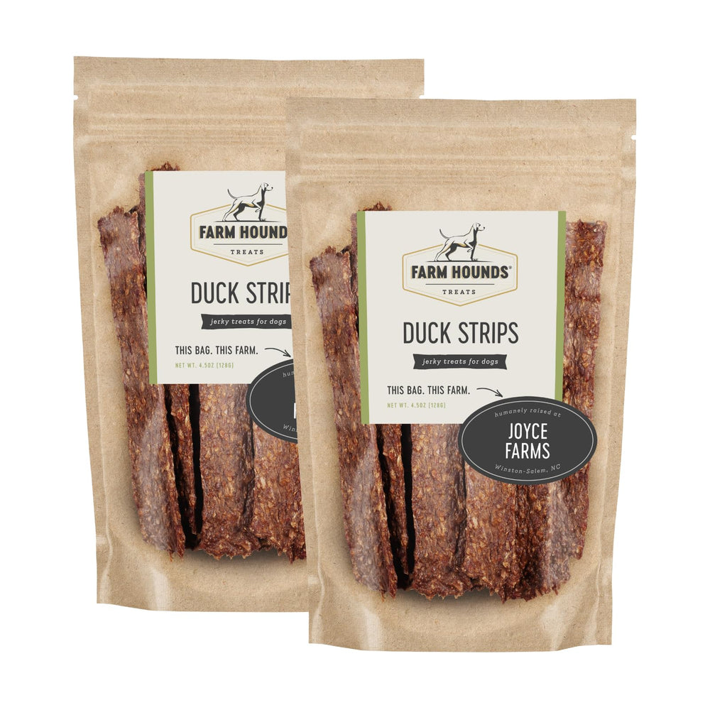 Farm Hounds Tranches de canard – emballage 2-pack, récompense pratique pour le dressage.