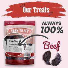Farm To Pet - chips boeuf texture croquante, parfaite pour recompenses rapides