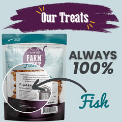 Farm To Pet croquant poisson walleye - snack adapté à l'alimentation humide comme garniture