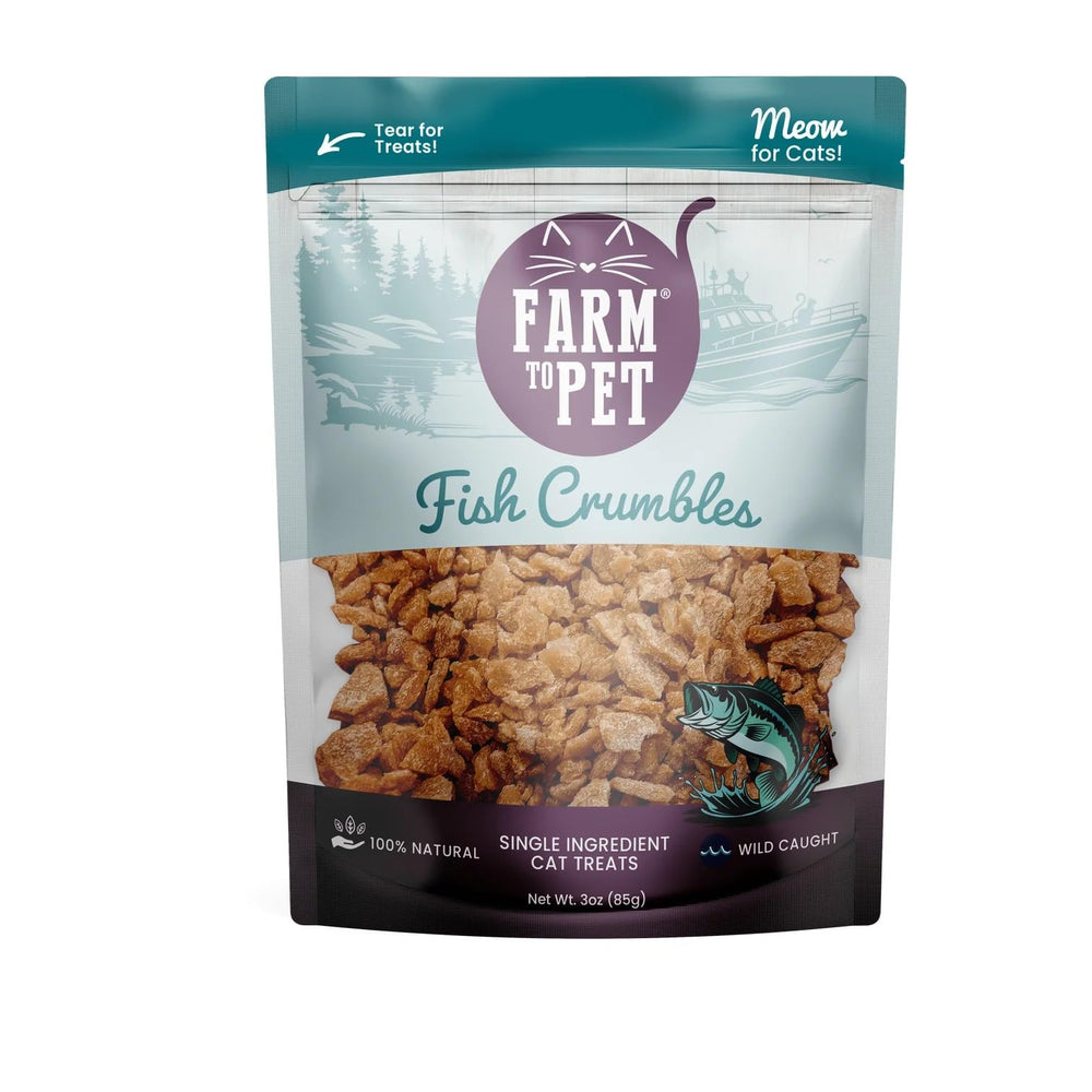 Farm To Pet crumble poisson walleye - croquant pour récompenser les chats lors de l'entraînement