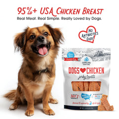 Farmland Traditions jerky poulet maigre sans antibiotiques, idéal pour le dressage.